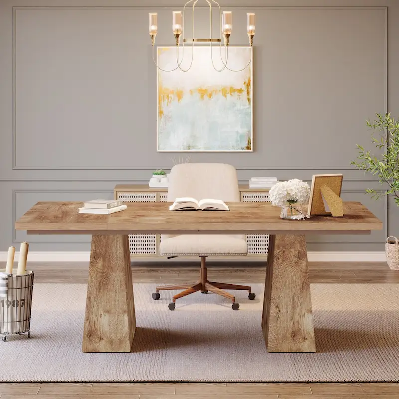 63 Inches  Executive Office Desk Large Computer Conference Table