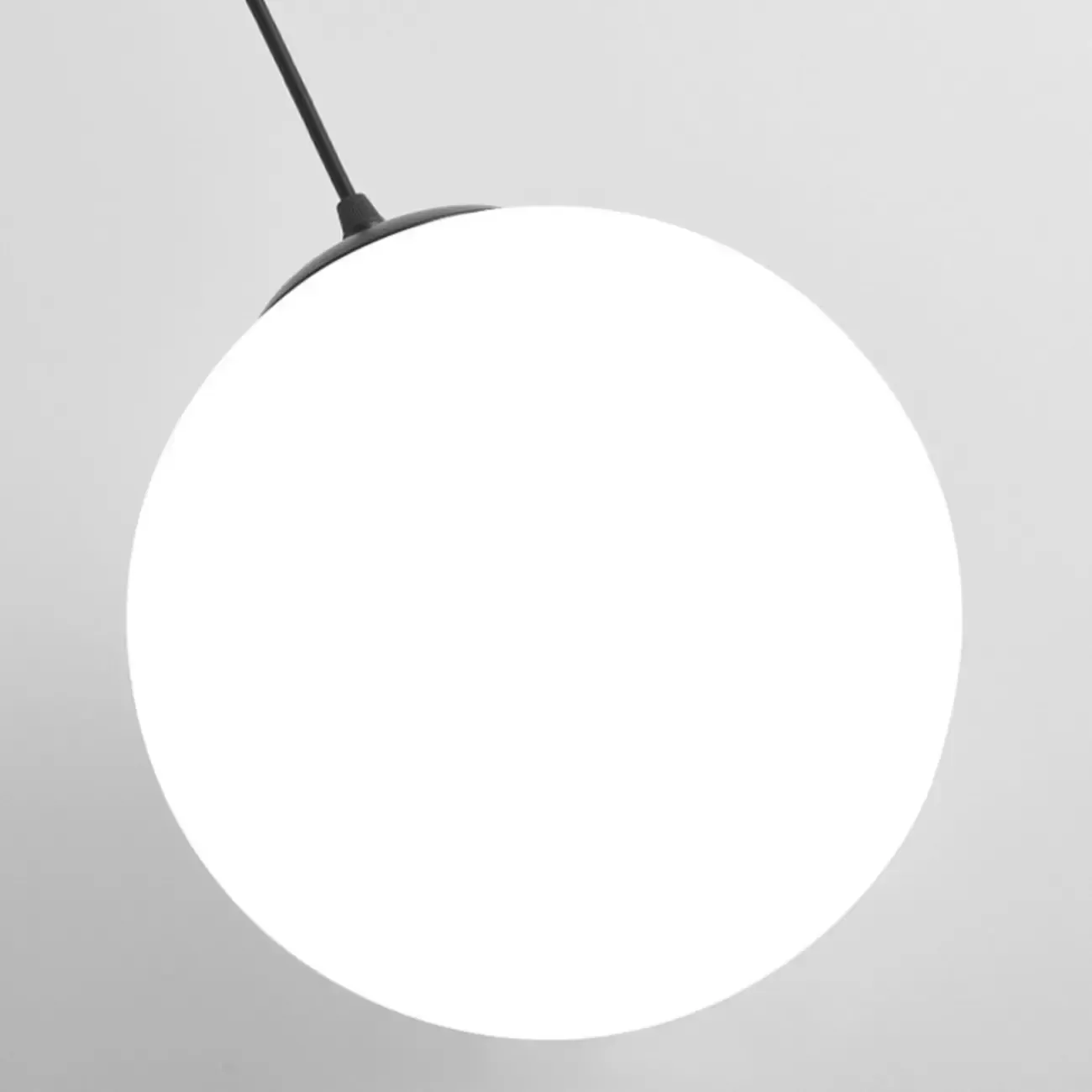 Modern White Glass Globe Pendant Light