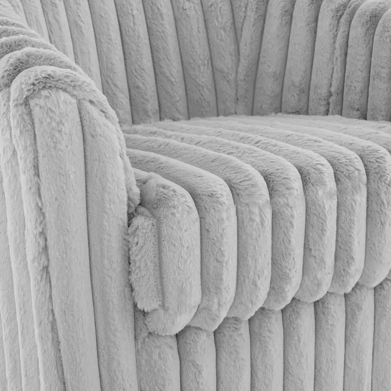 Single Sofa Armchair Swivel Barrel Chair (Set of 2)