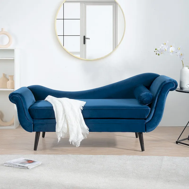 70.86W Chaise Lounge with Scroll Arm