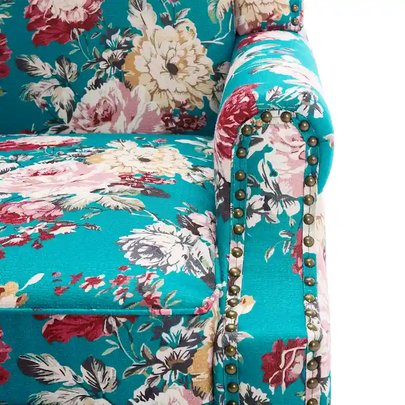 Upholstered Accent Chair Nailhead Trim Arm Chair