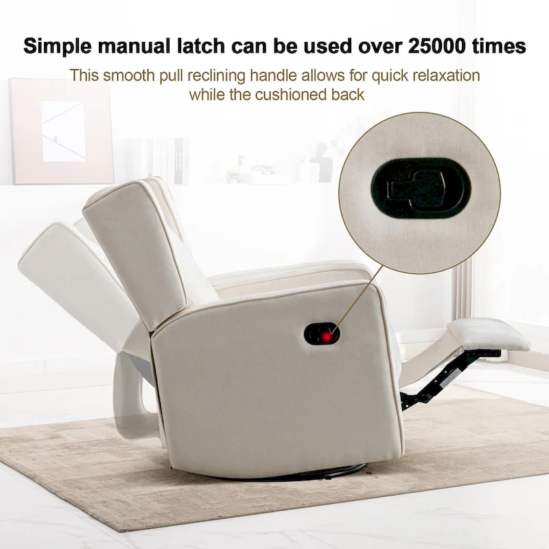 Racing Swivel Rocker Recliner Chair Single Seat Set of two