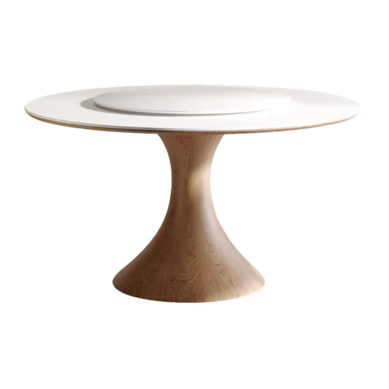 Modern White Stone Round Dining Table