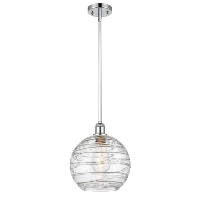 Innovations Lighting Athens Deco Swirl - 1 Light 10  Stem Hung Mini Pendant