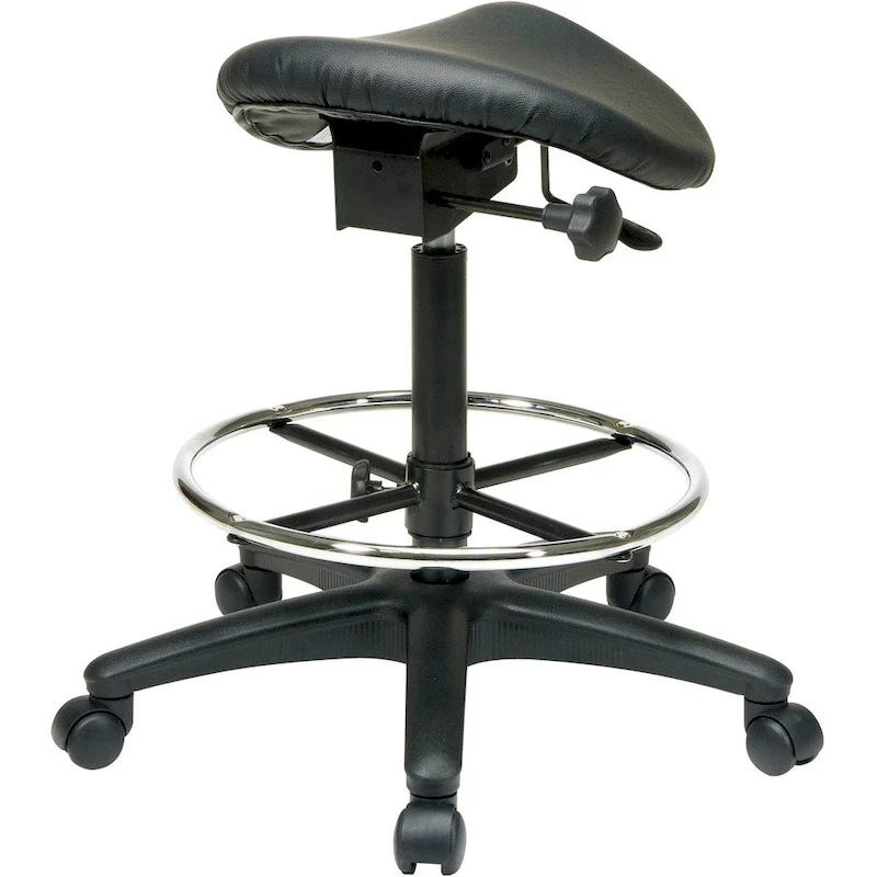 Backless Drafting Saddle Seat Stool