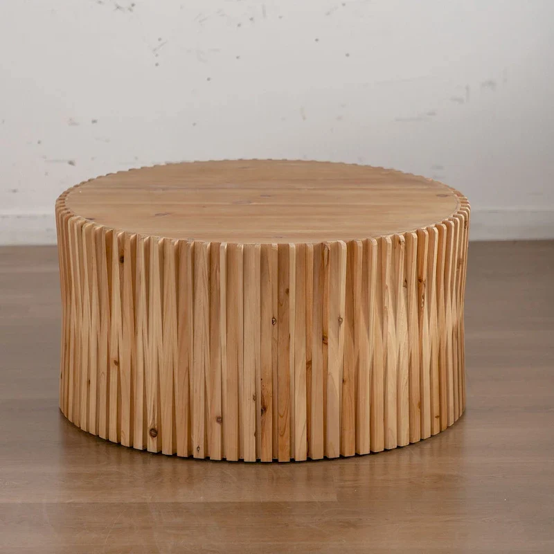 Retro Fashion Style Cylindrical Coffee Table
