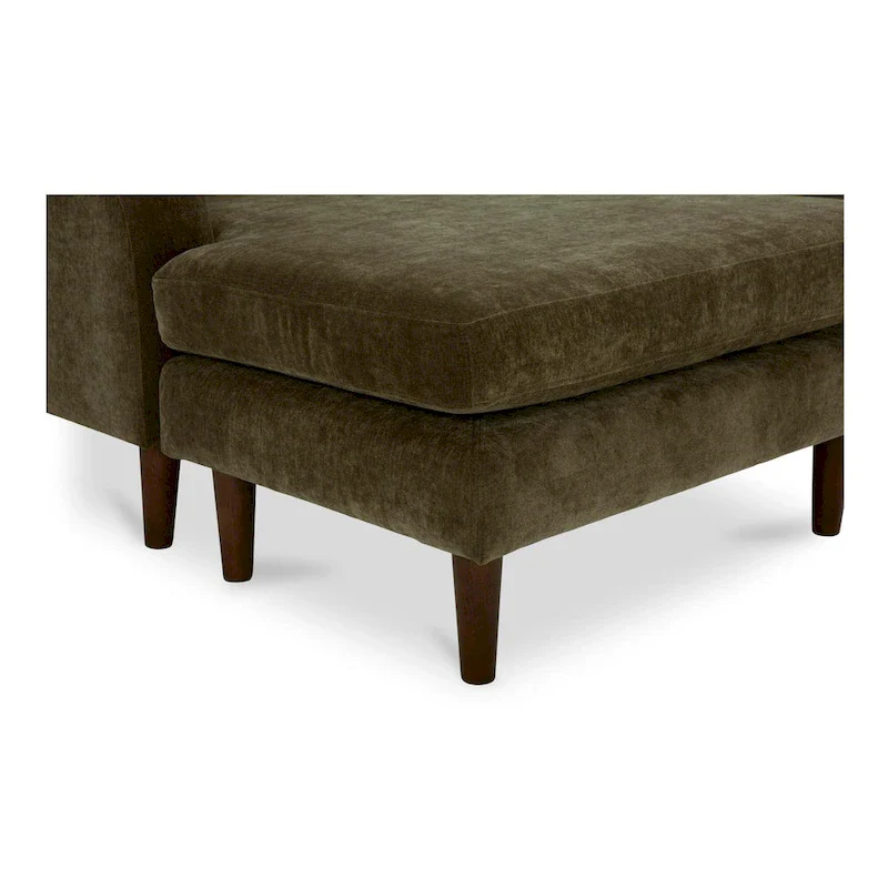 NADAAL STUDIOS Drew, Sectional with Reversible Chaise, Dark Brown - 98 X 59.2 X 33.5