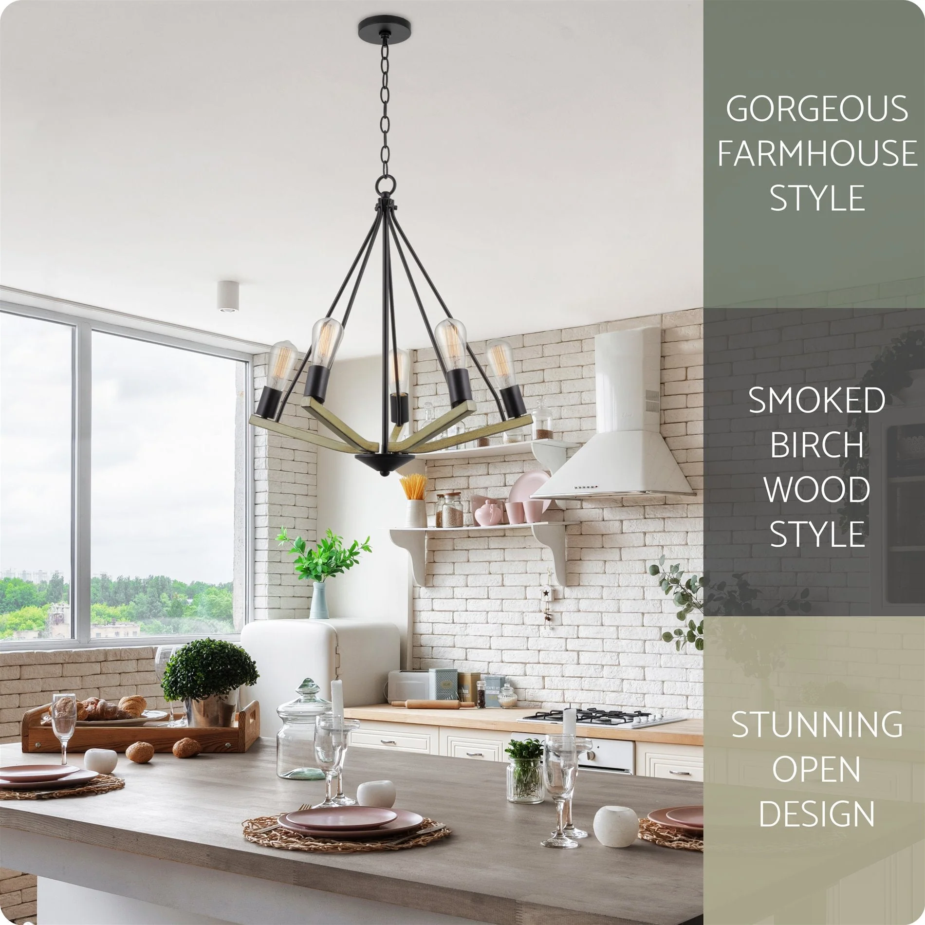 Crawford 25 5-Light Modern Farmhouse Chandelier