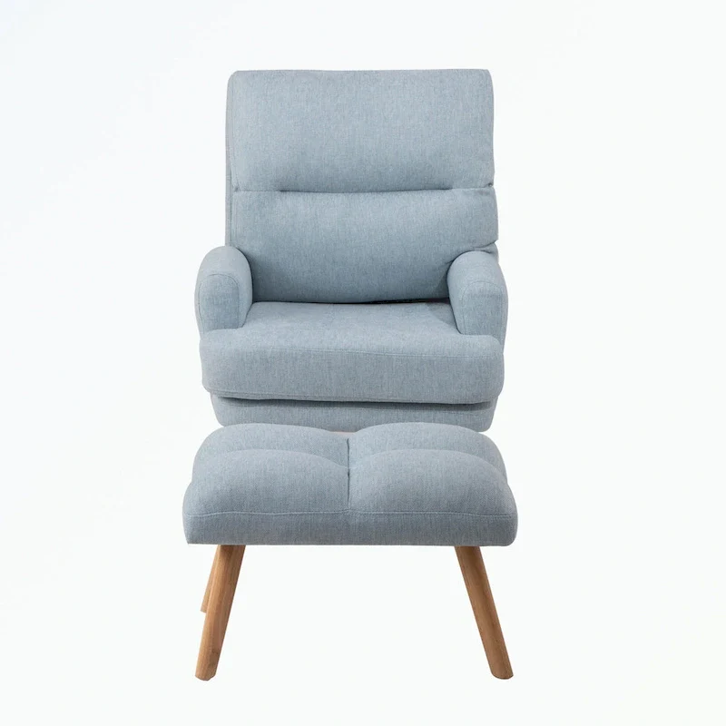 Accent Chair with Ottoman Set, with Adjustable Backrest