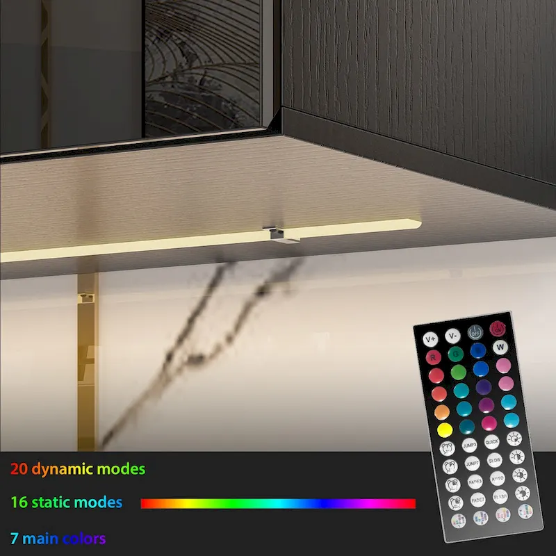 63 TV Stand Hanging TV Consoles Wall TV Cabinet with LED Entertain