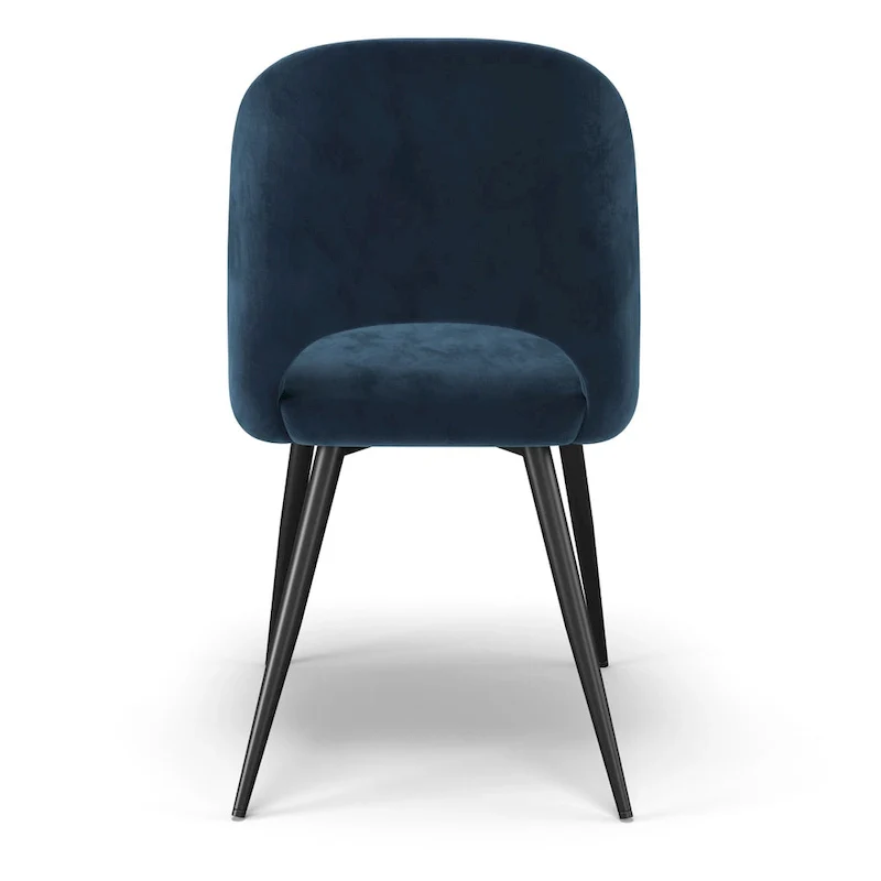 Velvet Side Chair Black Legs (Set of 2)