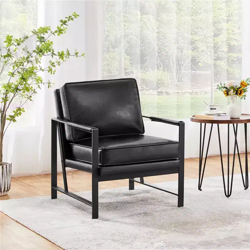 Yaheetech Retro Upholstered Accent Chair Arm Chair