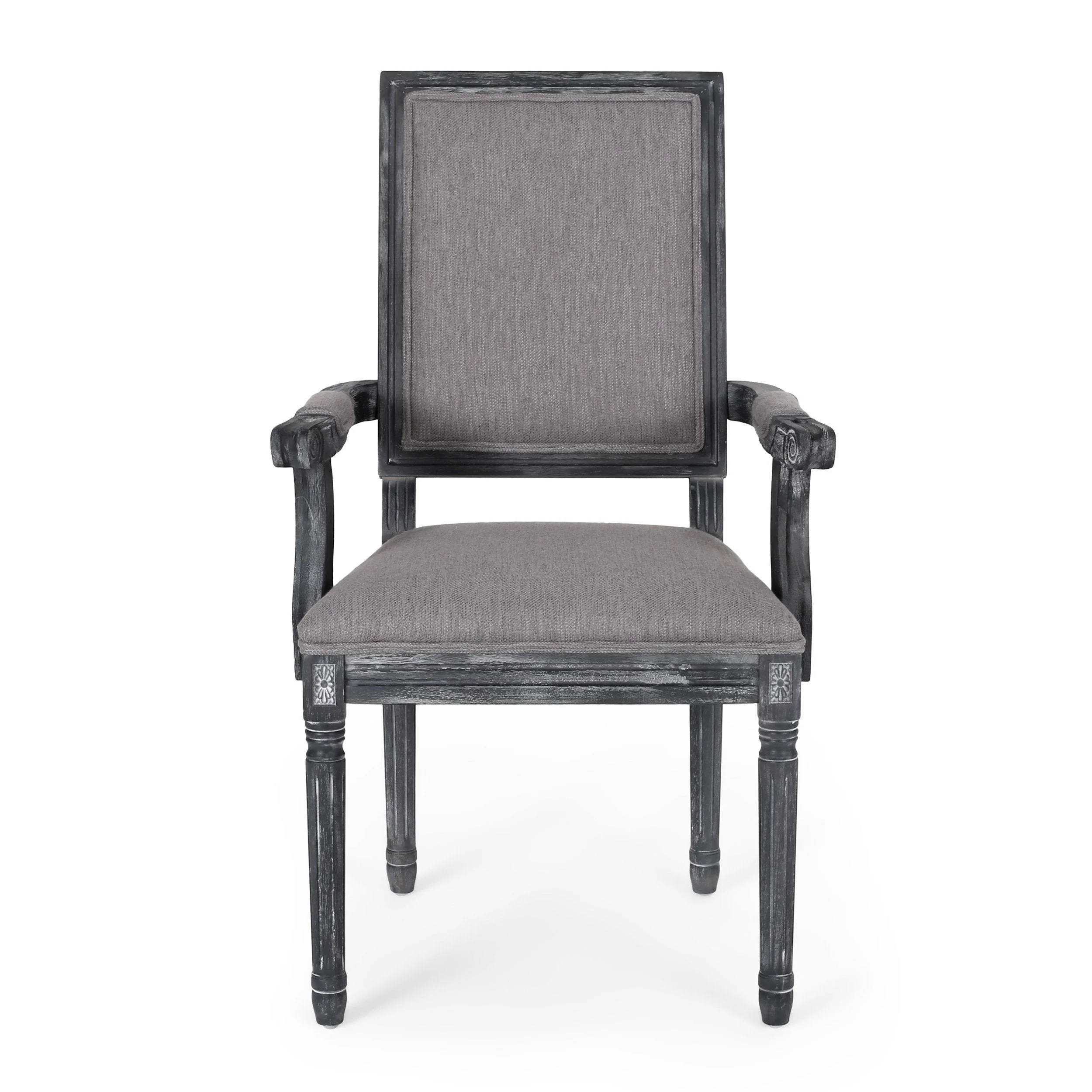 French Country Wood Upholstered Dining Chair - NH511513