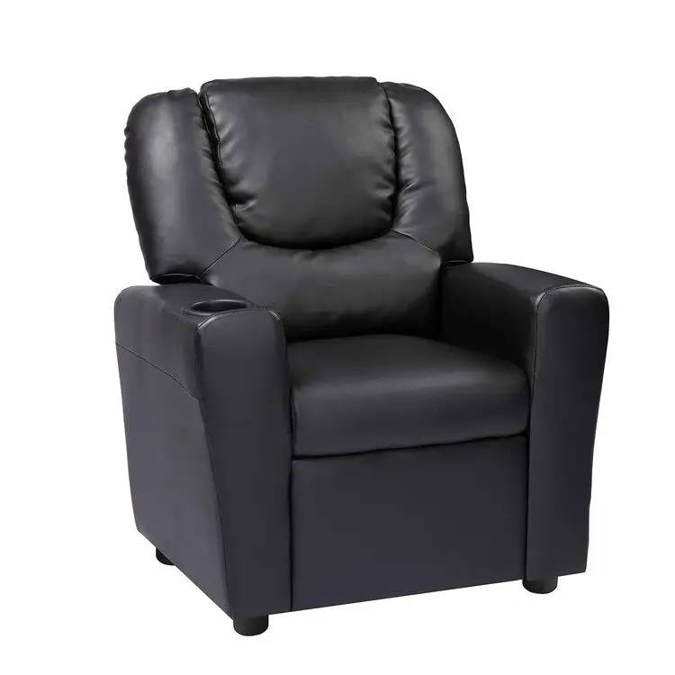 Pushback Kids Recliner Chair with Footrest & Cup Holders - Ultimate Comfort for Toddlers