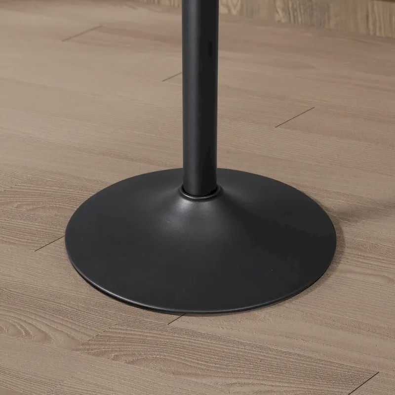 Swivel and Adjustable PU Leather Barstool (Set of 2)