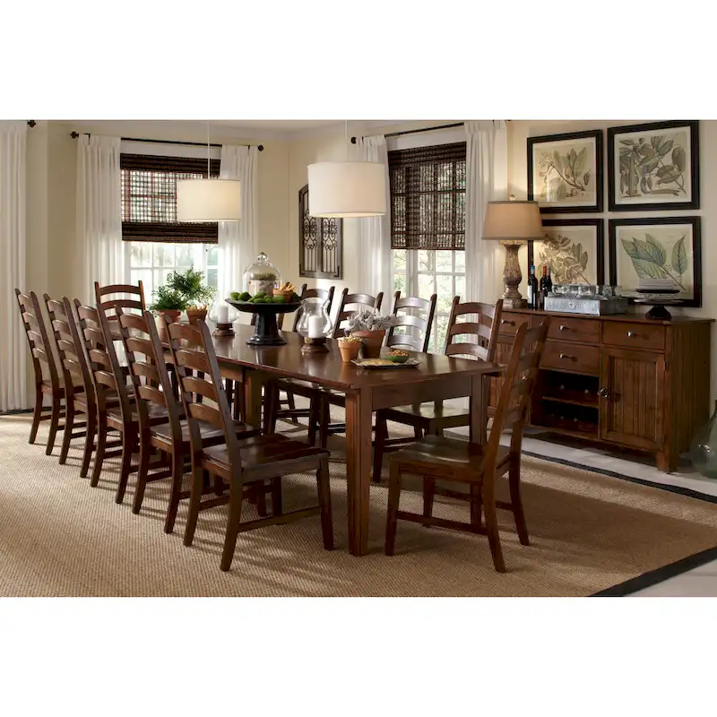 Simply Solid Auden Distressed Solid Wood 14-Piece Dining Collection