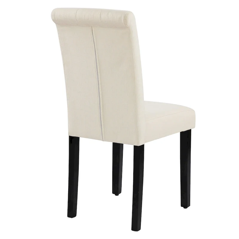 Fabric Upholstery Button Tufted Dining Chairs Set of 2