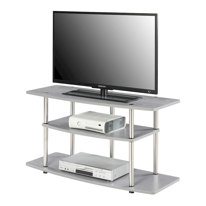 Convenience Concepts Designs2Go No Tools 3 Tier Wide TV Stand