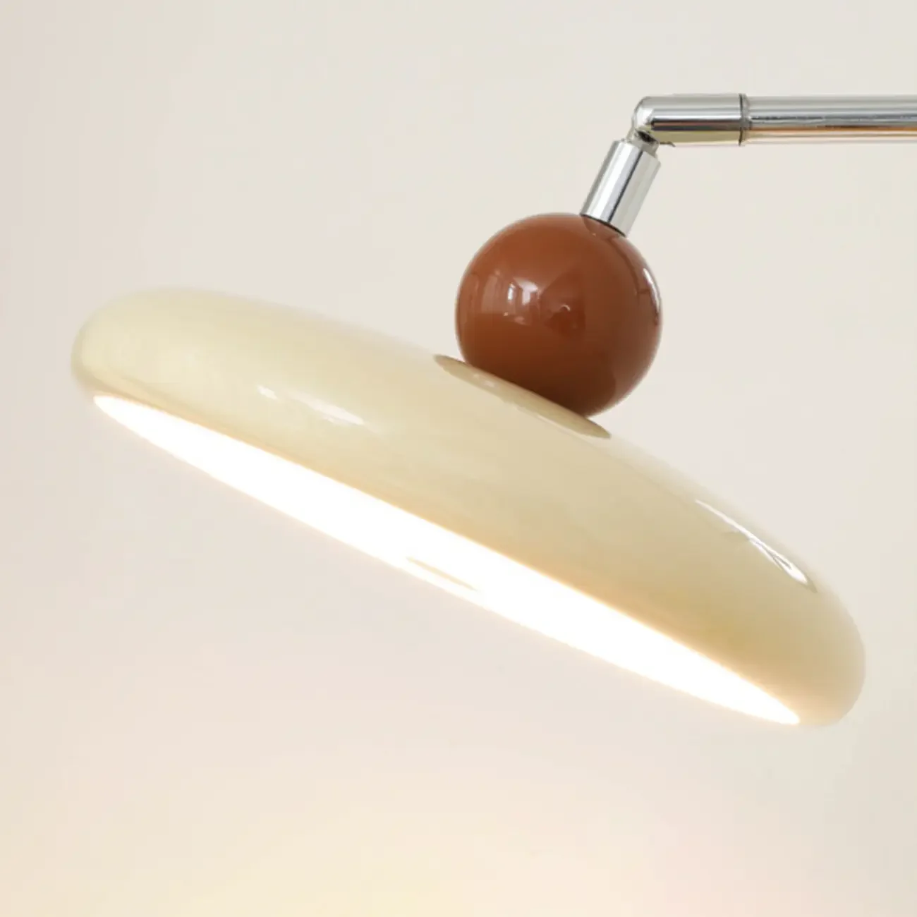 Elegant Cream Acrylic Swing Arm Wall Sconce Multi Dimming