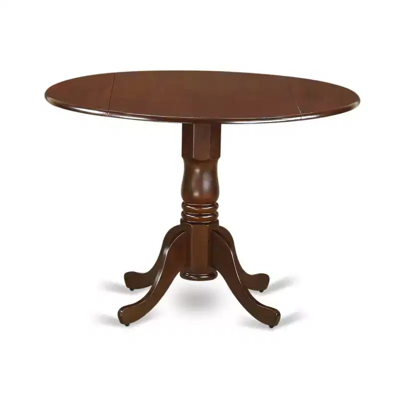 Mahogany 3-Piece Rectangle Dining Set for 2, Wood & Faux Leather