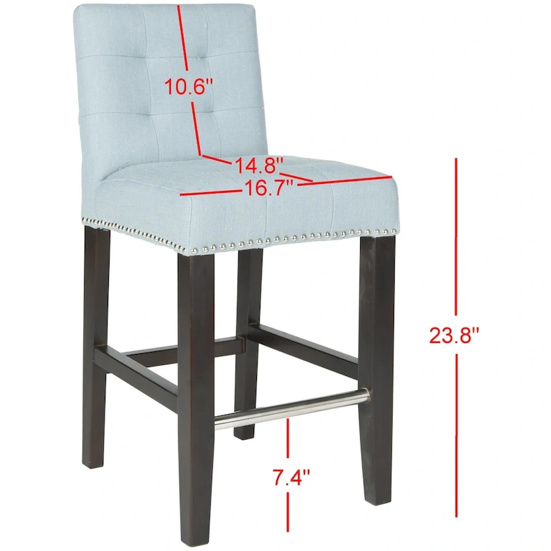 SAFAVIEH Lashunda 24-inch Counter Stool - 16.7  W x 20.1  L x 34.4  H - 17Wx20Dx34H