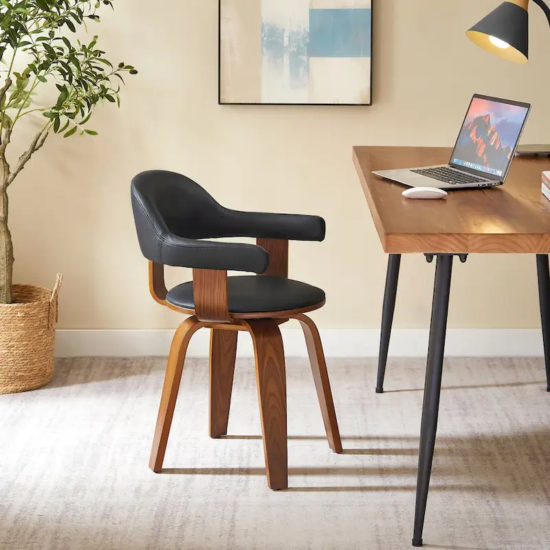 Art Leon Mid-century Modern Swivel Accent Chair