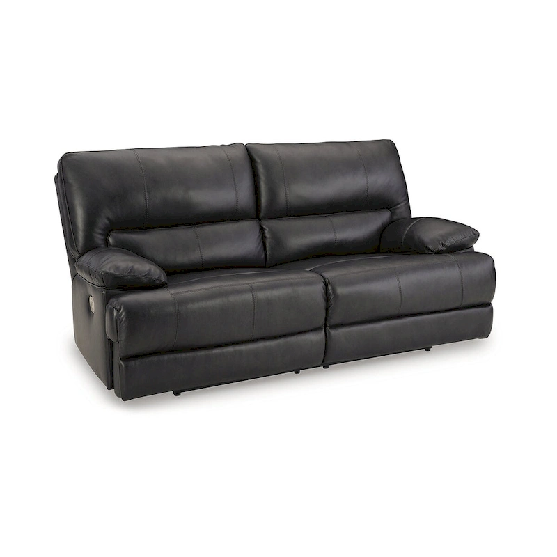 Signature Design by Ashley Mountainous Black Power Reclining Sofa - 85
