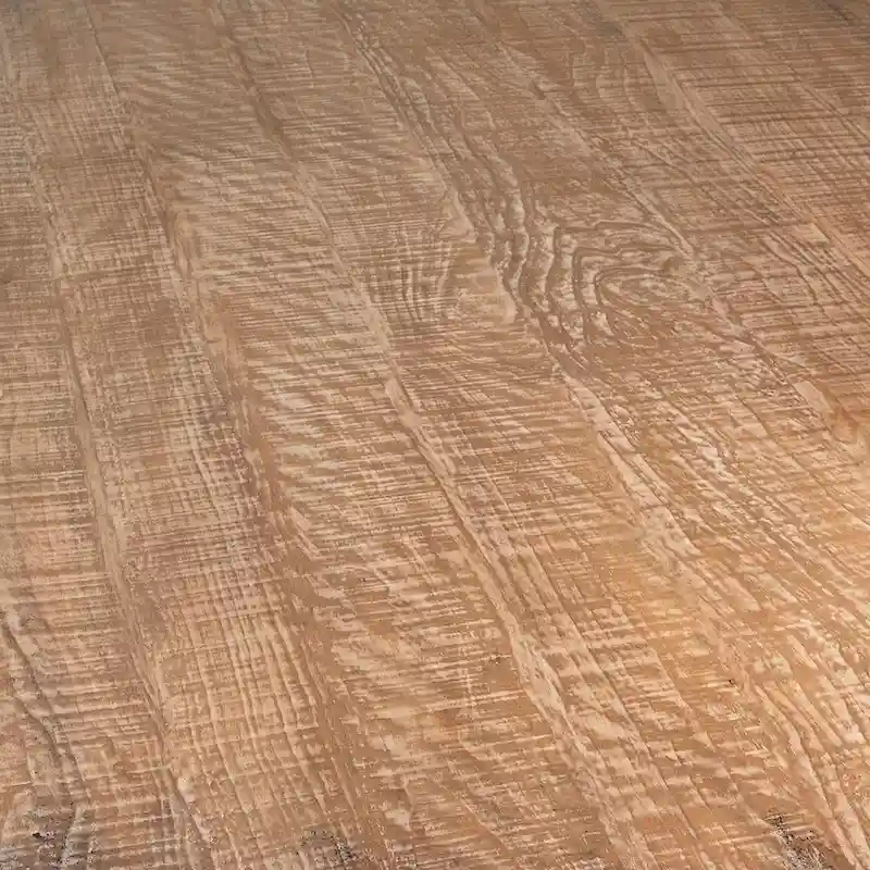 59-inch Round Reclaimed Pine Antique Natural Carved Pedestal Dining Table