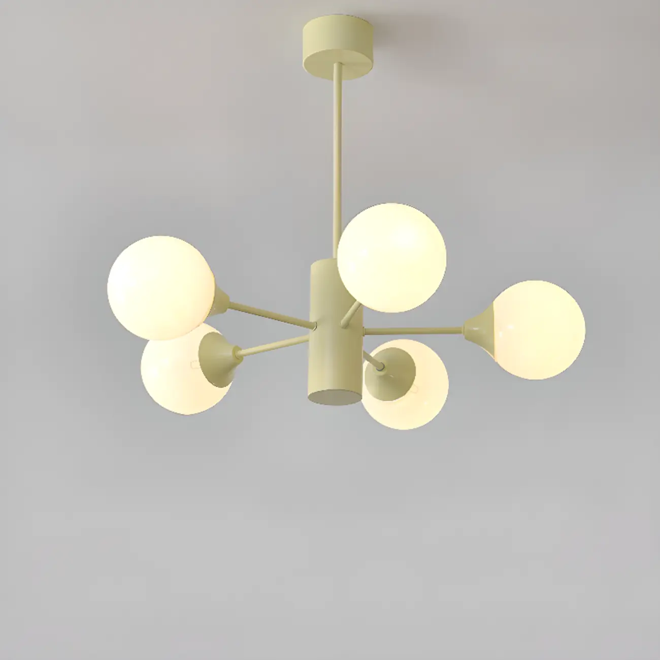 8-Light Modern Glass Globe Chandelier with Adjustable Design