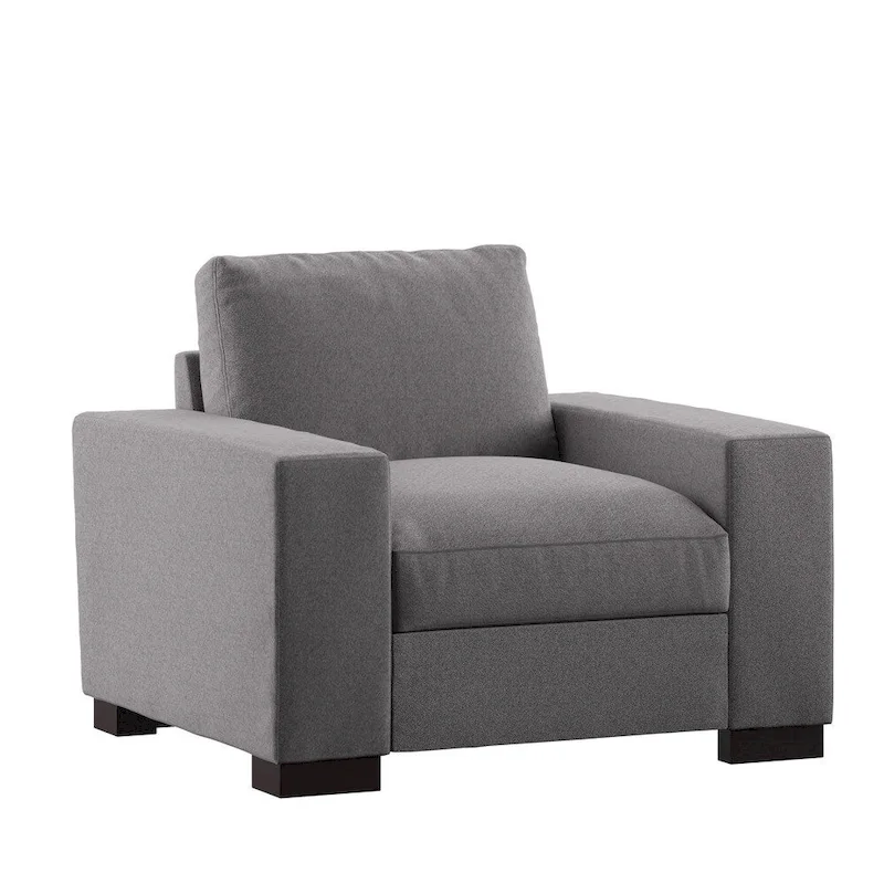 Ashton Grey Fabric Double Sided Down-Feather Filled Chair by iNSPIRE Q Artisan