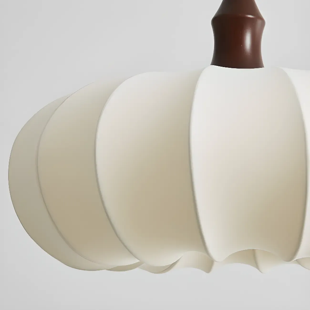 Modern White Fabric Globe Pendant Light with Adjustable Height