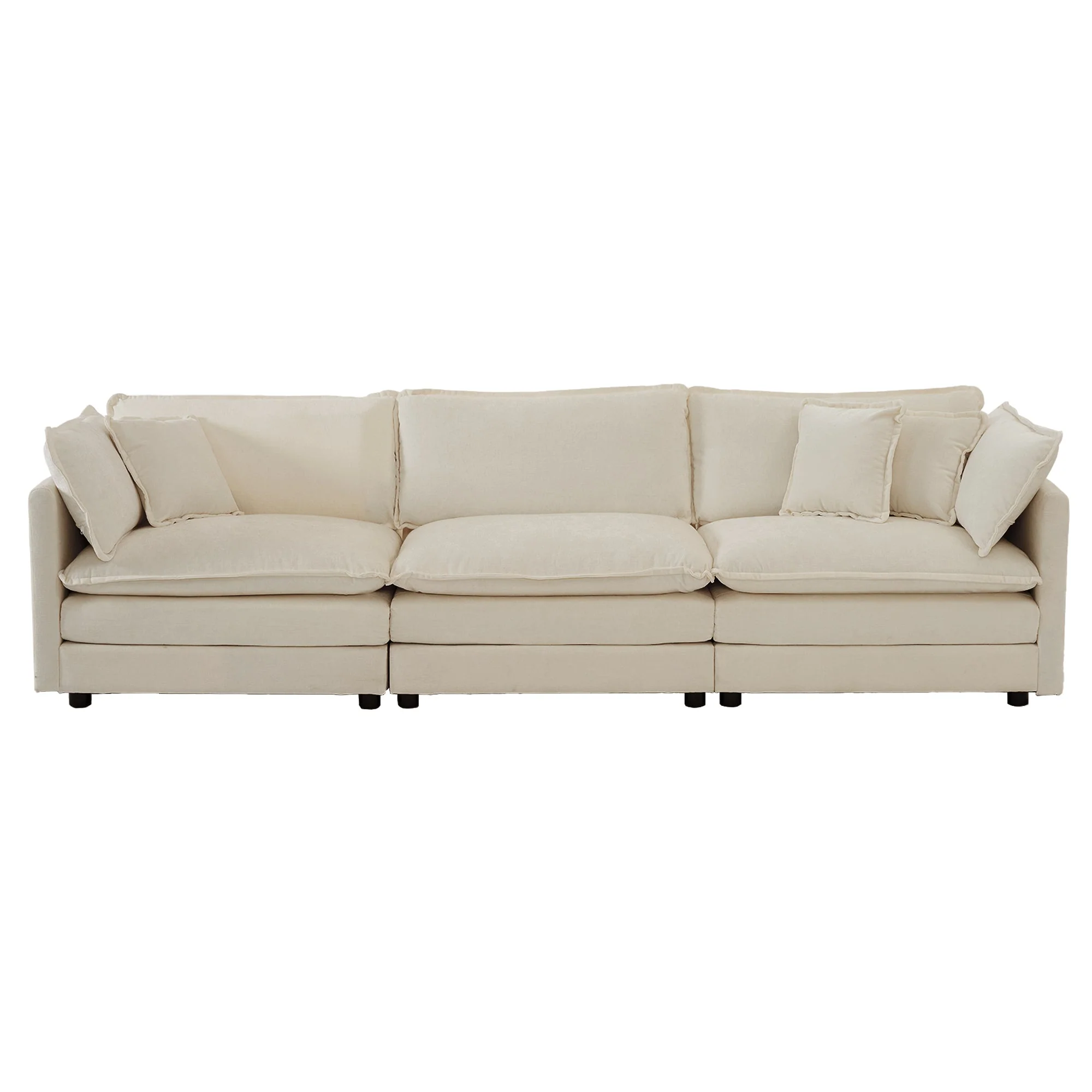 Walker Edison | Modern Chenille 3-Seater Cloud Couch