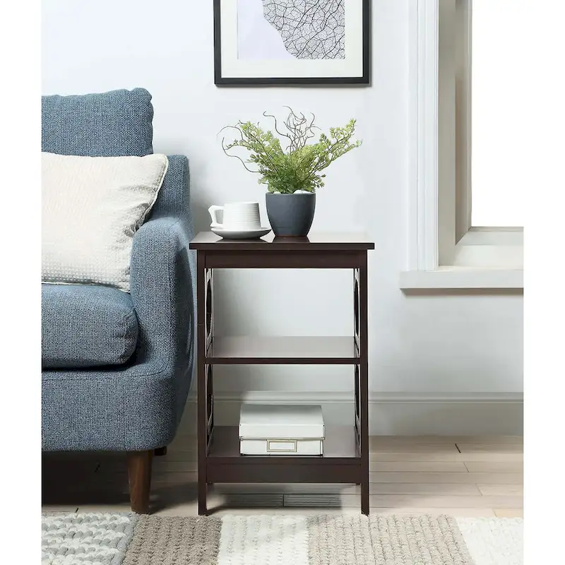 Omega End Table with Shelves