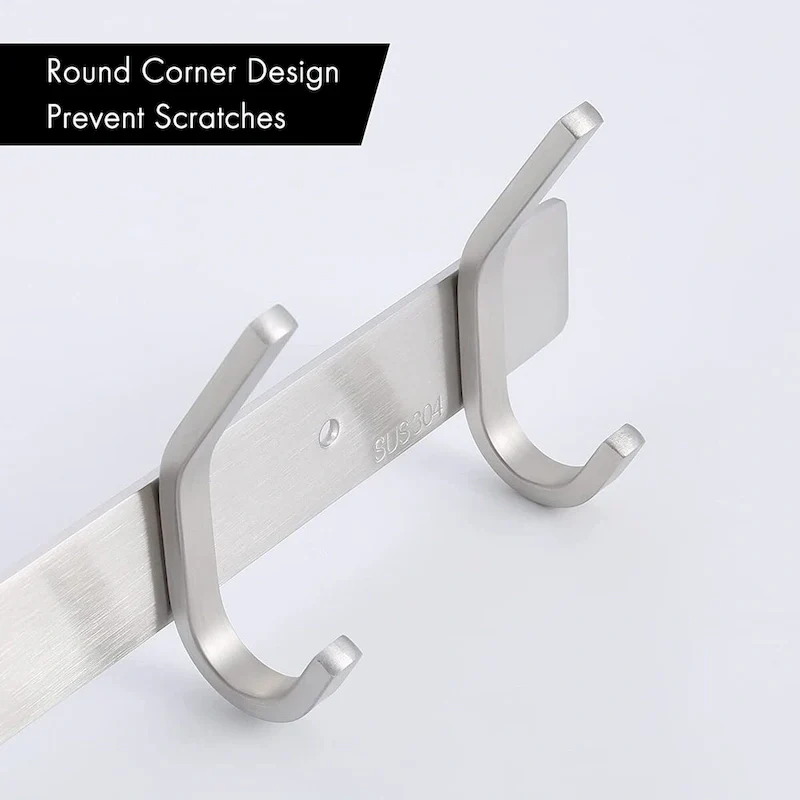 Bathroom Robe and Towel Hook Rack with 5 Hooks