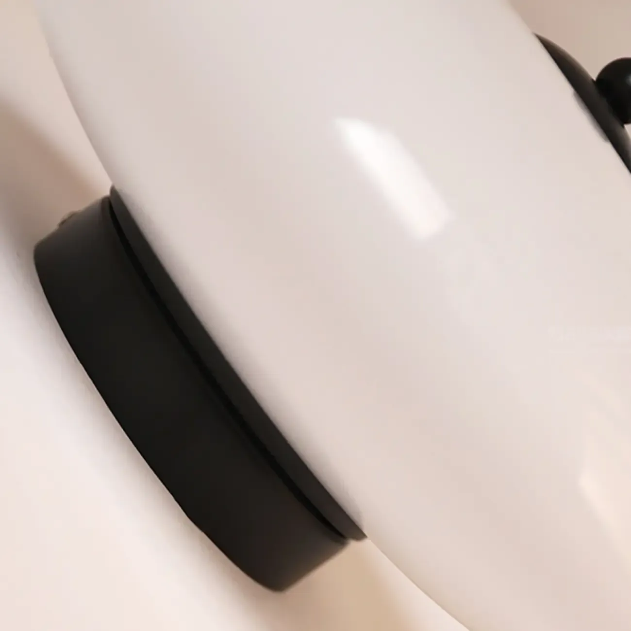 Mini White Drum Glass Dimmable Semi Flush LED Ceiling Light