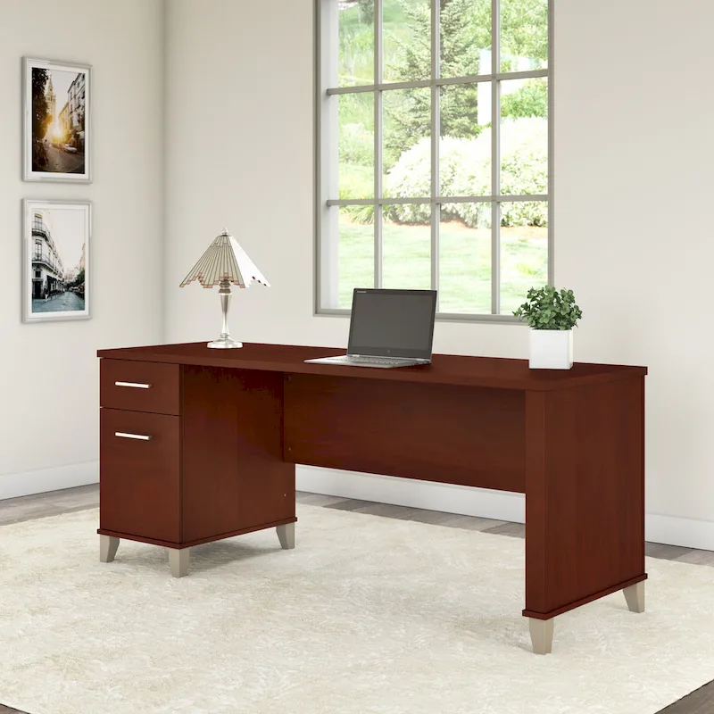 Bush Furniture Somerset 72W Office Desk with Storage Drawers