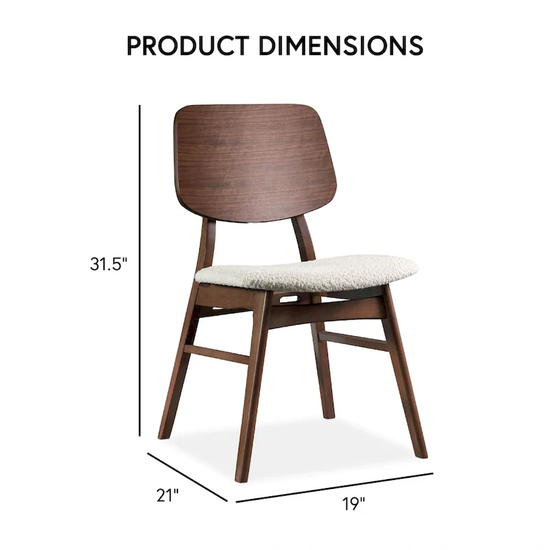 Furniture of America Beau I Mid-century Walnut 7-Piece Oval Dining Set