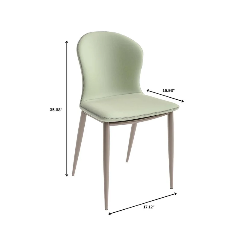 Modern Upholstered Fabric Dining Chair with Metal Legs, Mosaic Style Kitchen Side Chair