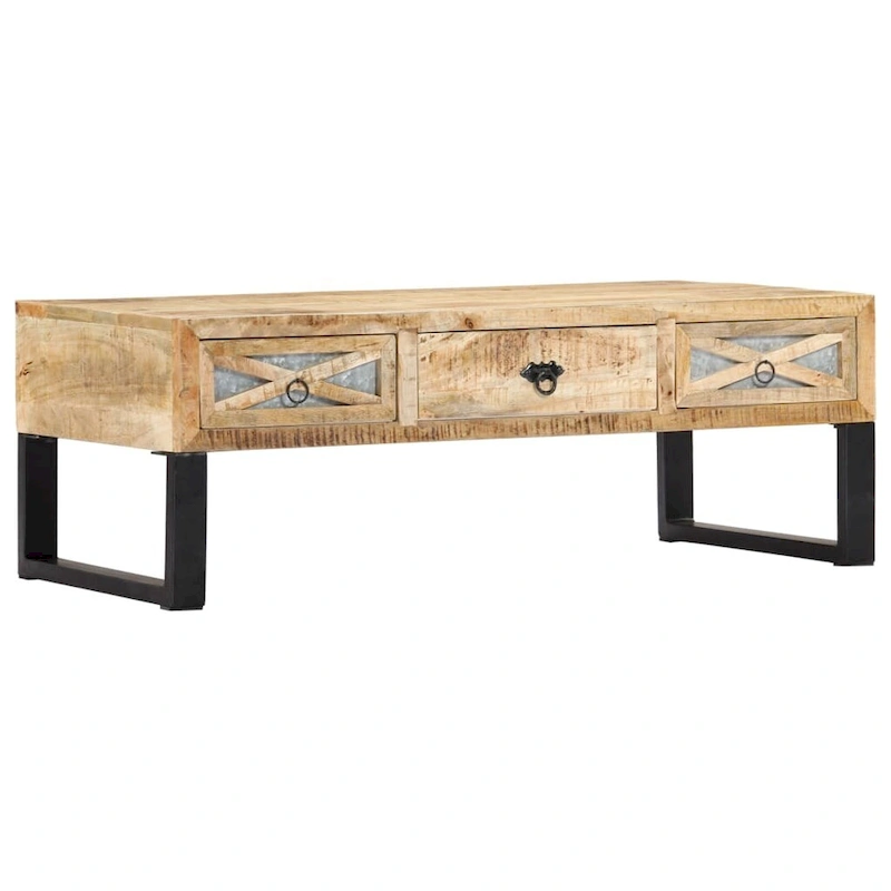 vidaXL Coffee Table 43.3 x19.7 x15  Solid Wood Mango