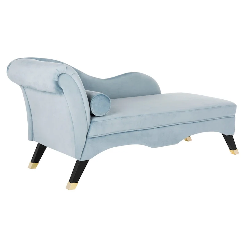Mid-Century Modern Chaise with Pillow - 63Wx28Dx30H