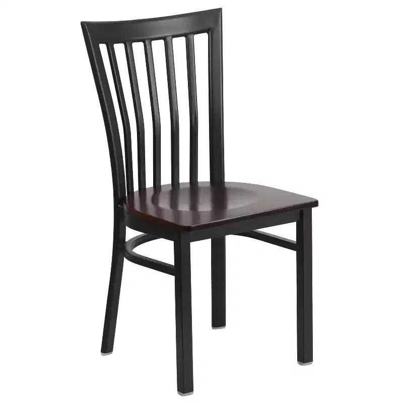 Flash Furniture Black School House Back Metal Restaurant Chair