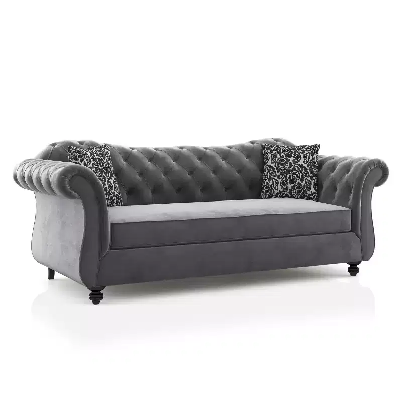 Brushwood Button Tufted Sofa - HOMES: Inside + Out