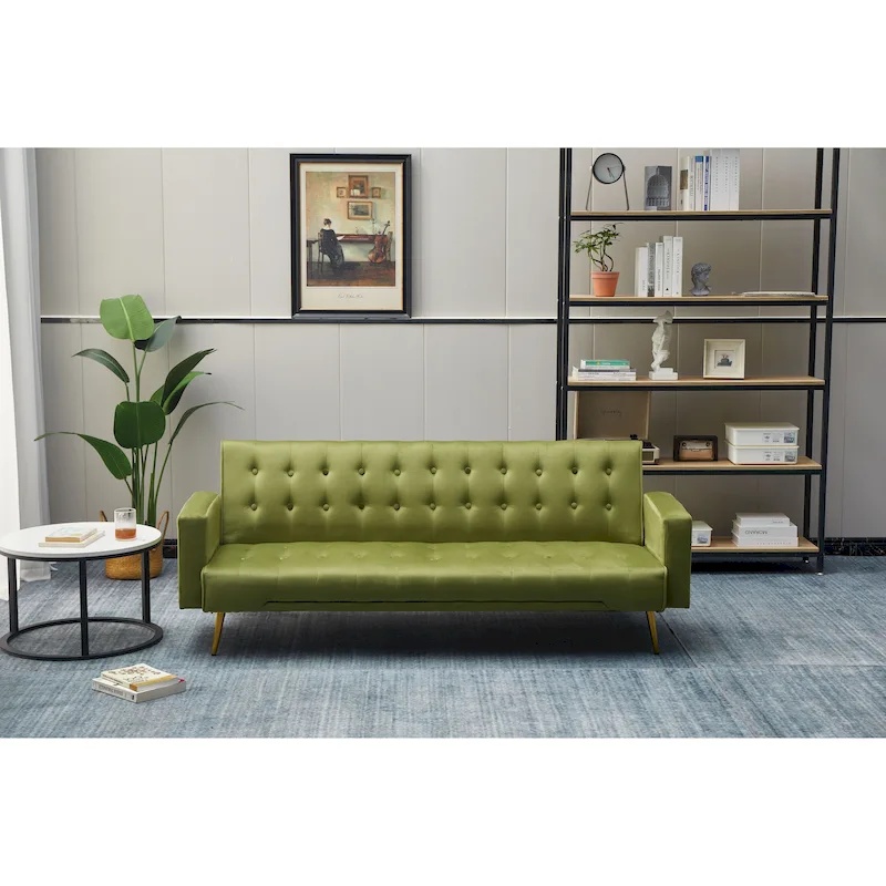 75 Wide Tufted Velvet Convertible Sleeper sofa