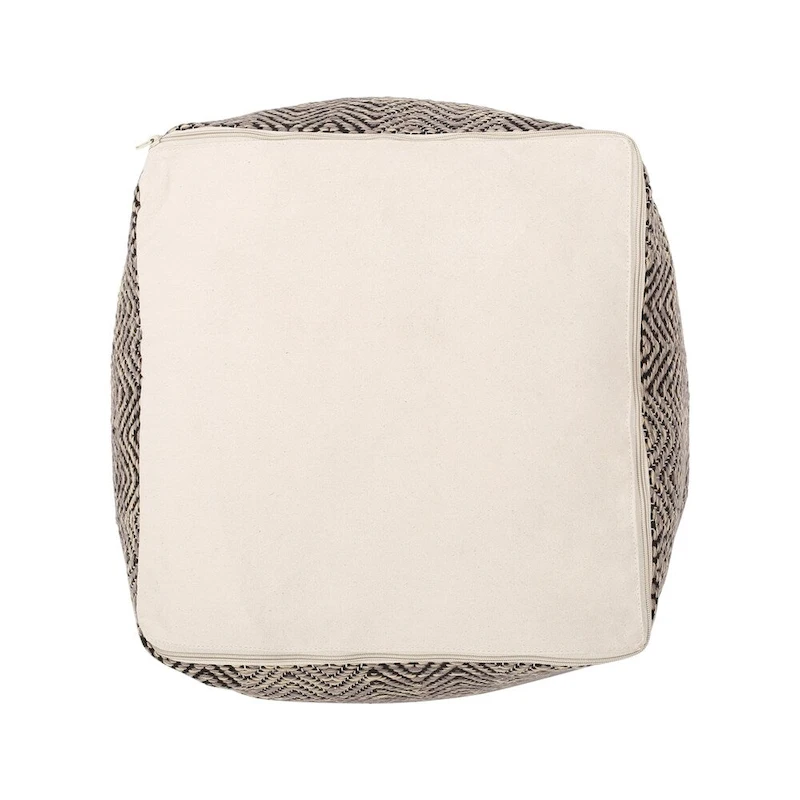 Bowmont Hand-Crafted Cotton Cube Pouf by Christopher Knight Home