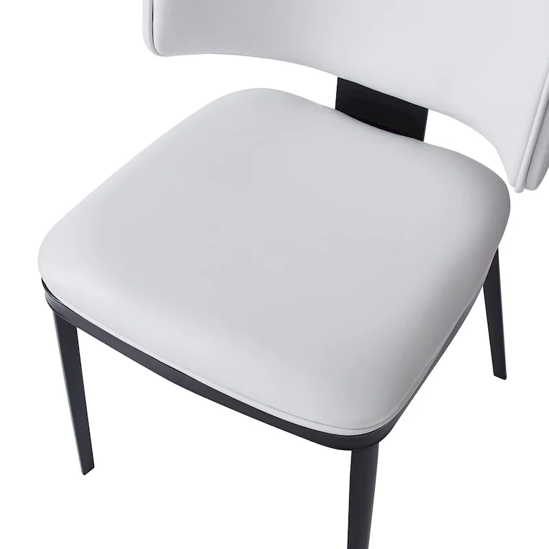 '- PU Leather Upholstered Dining Chairs