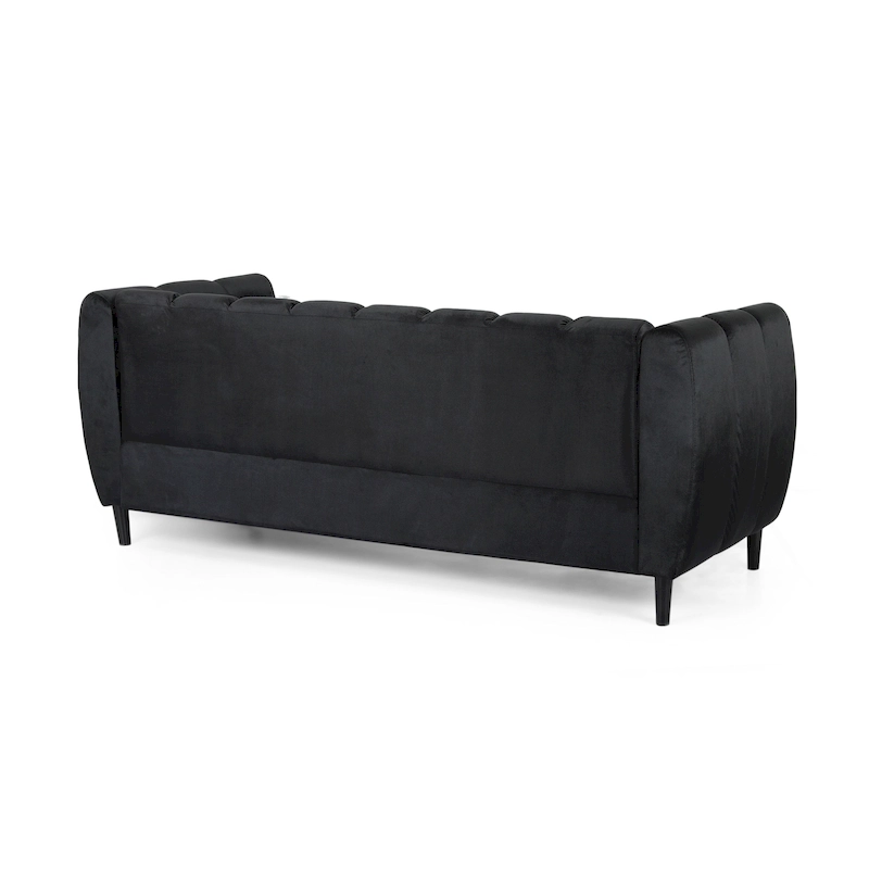 Bobran Modern Velvet 3-seat Sofa by Christopher Knight Home - 30.00 D x 83.25 W x 30.25 H