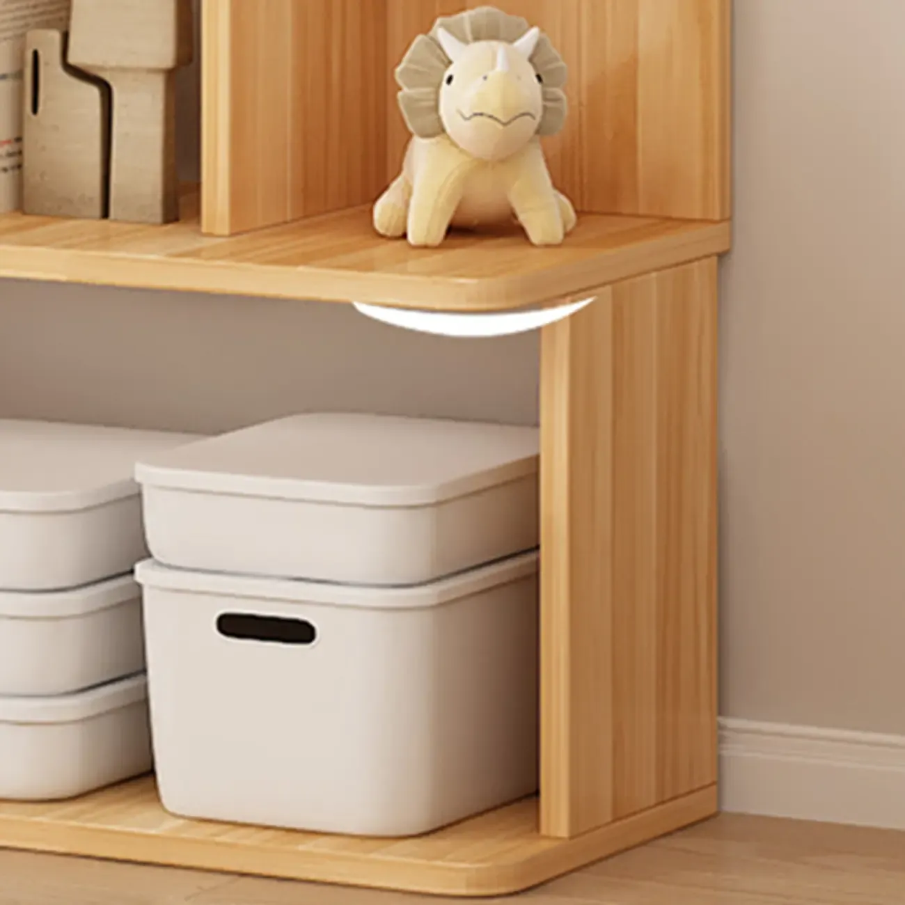 Modern White Open Back Wood 5 Shelf Bookshelf