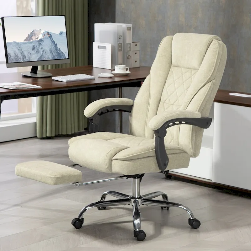 Vinsetto Massage Office Chair with 6 Vibration Points, Heated Reclining Computer Chair, Swivel Desk Chair