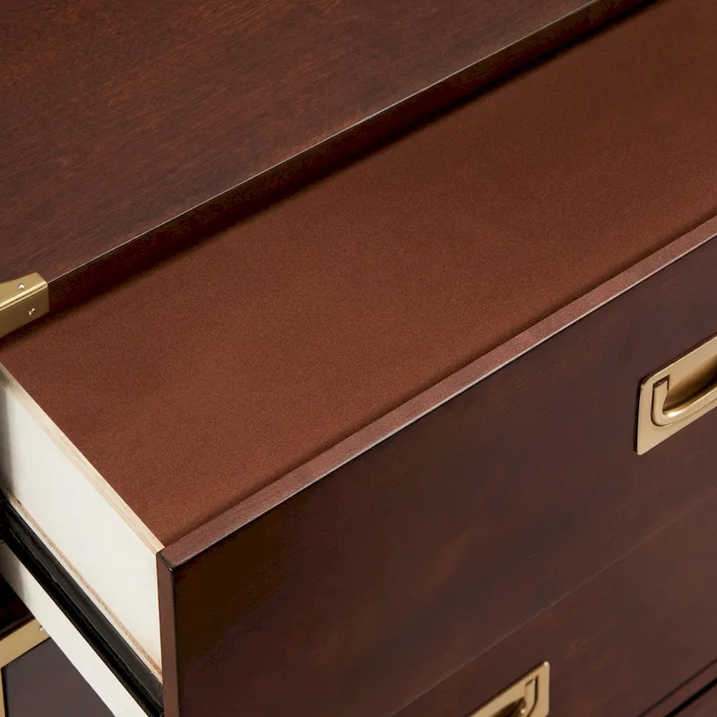 Kedric 5-Drawer Gold Accent Chest by iNSPIRE Q Bold