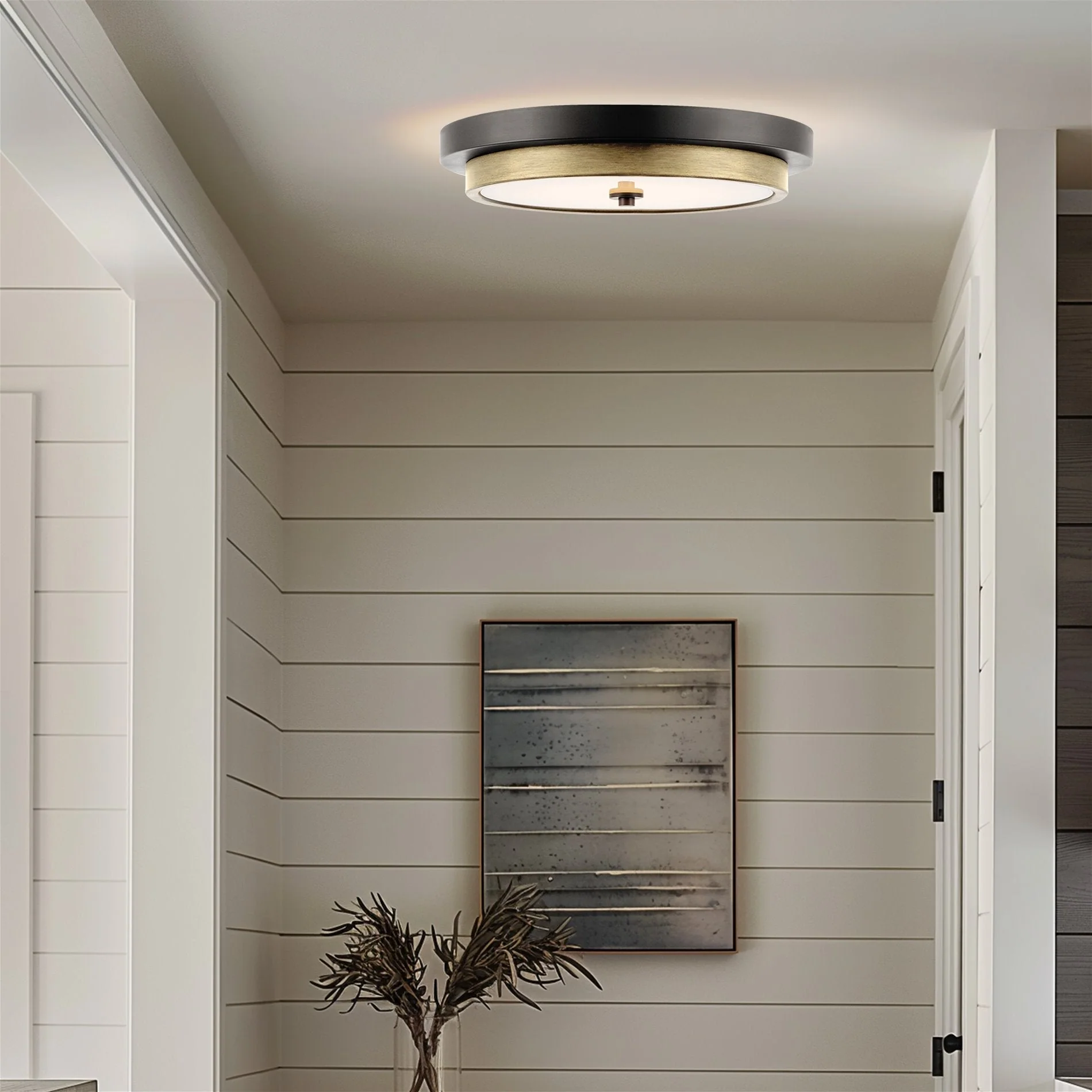 Hermosa 14 Modern Integrated 24W LED Semi Flush Mount Ceiling Light